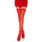Панчохи в сіточку з червоним бантом Leg Avenue Fishnet Thigh Highs With Bow O/S