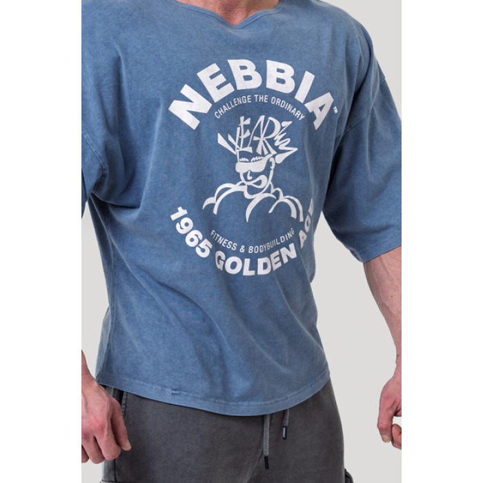 Футболка Nebbia Washed Rag Top GOLDEN AGE Blue 788