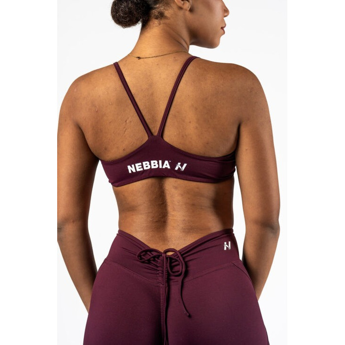 Топ Nebbia Medium-Support Sports Bra TWIST-KNOT Dark Red 423