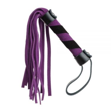 F61417 Плетка из замши мини FLOGGER BLACK/PURPLE