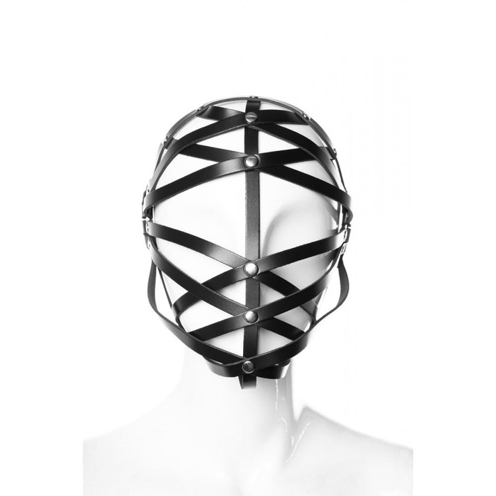 Маска на все лицо открытая из натуральной кожи, ручной работы Candy Hero MGRD2