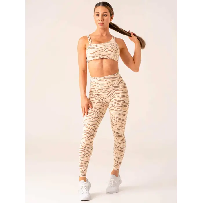 Топ Ryderwear Unstoppable One Shoulder Sports Bra - Vanilla Zebra