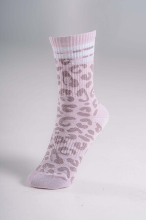 Шкарпетки Nebbia Leopard Crew Socks PRIMAL Pink Leopard 106
