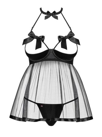 Бебідол Obsessive Delishya babydoll black S / M