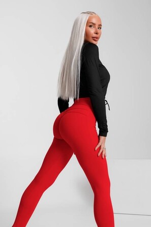 ЛЕГИНСЫ RED LEGGINGS WITH DETAIL ON THE BACK