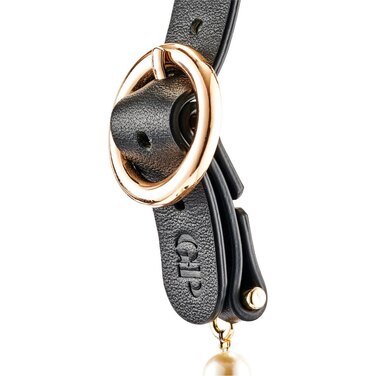 Маска BDSM Boudoir Pearl Blindfold Guilty Pleasure, чорно-золота