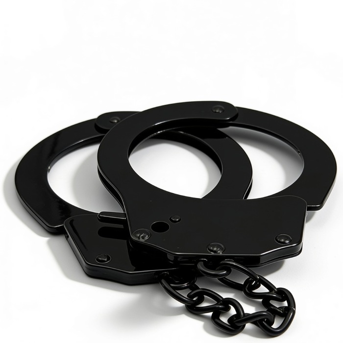 Металеві наручники DS Fetish на ланцюжку для БДСМ та рольових ігор