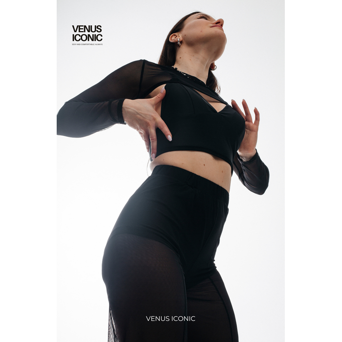 Топ для танців Venus Iconic Luna без застібок, біфлекс, регульовані бретелі