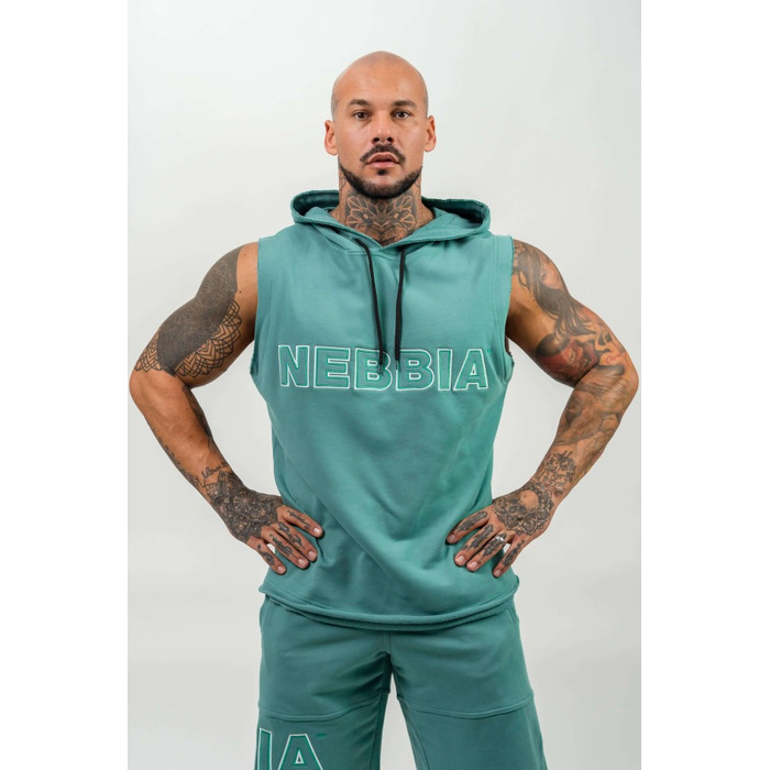 Безрукавка Nebbia Sleeveless Hoodie Sweatshirt IRON BEAST Green 710