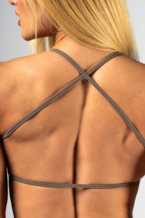 Топ Nebbia Open-Back Sports Bra POWER Light Brown ASH 890