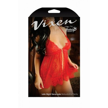 Кружевный пеньюар Vixen, красный, One Size