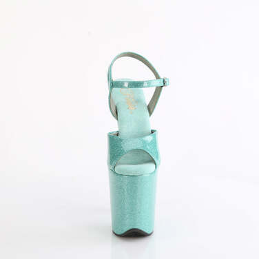 Босоножки Flamingo-809GP, каблук 8 дюймов, ремешок на щиколотке 4 дюйма, зелёные