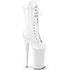 Сапоги Beyond-1050, каблук 10 дюймов, высота 6 1/4 дюйма, шнуровка спереди, молния сбоку, белые