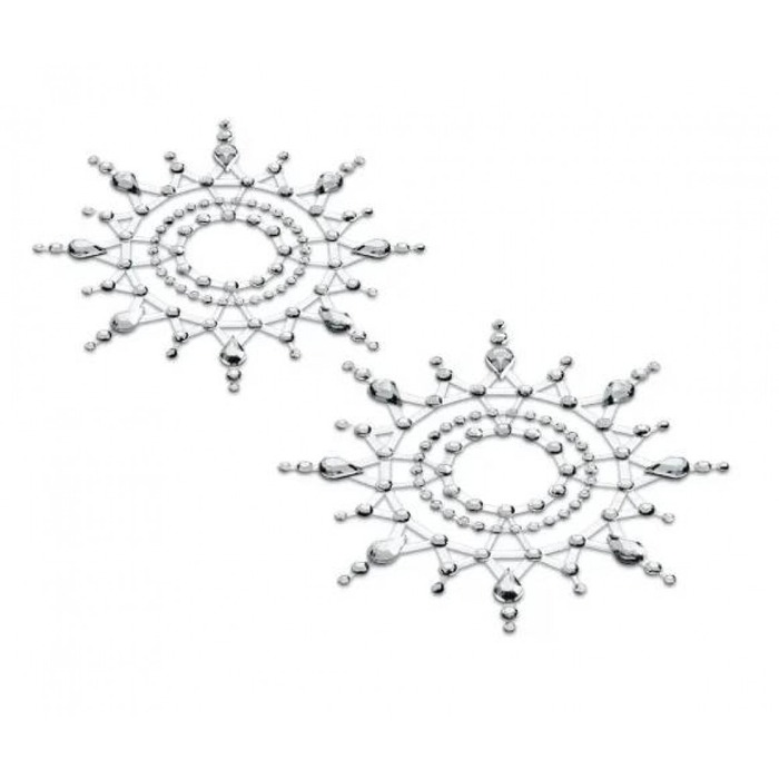 Украшения из страз для груди и лобка, Joujoux Gloria серебряный