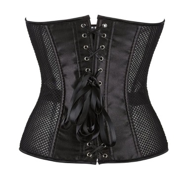 Корсет із сітки Star Night Grid Corset з гачками та шнурівкою, чорний, L (без коробки)