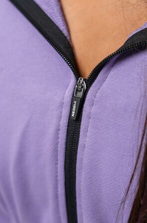 Худі Nebbia Cropped Zip-Up Hoodie Iconic Lila 254 Lilac