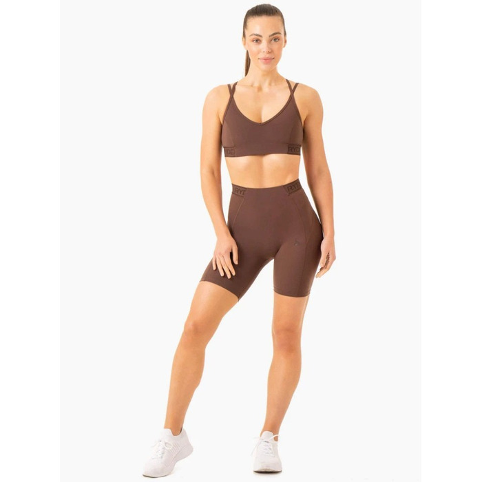 Шорты Level Up High Waisted Scrunch Shorts - Chocolate