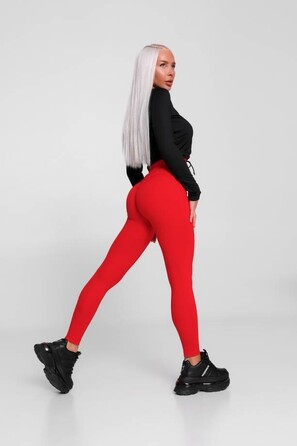 ЛЕГИНСЫ RED LEGGINGS WITH DETAIL ON THE BACK