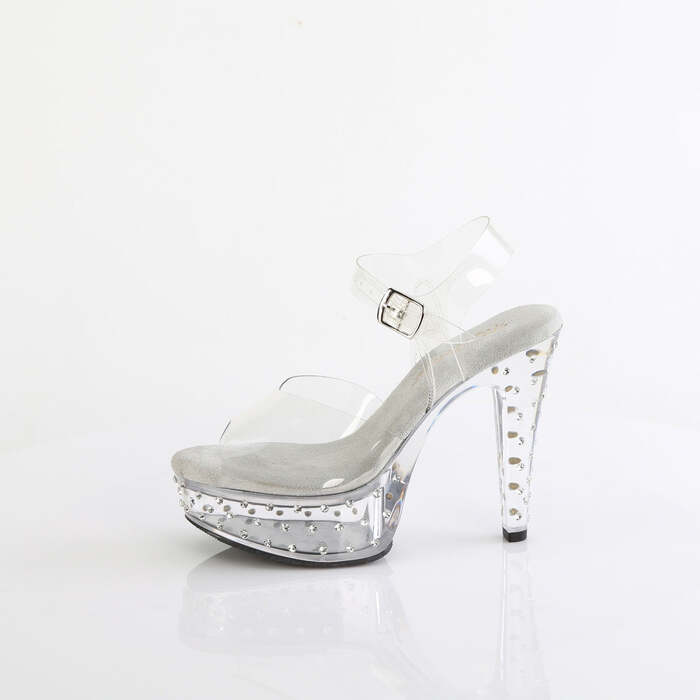 Босоножки Martini-508SDT, каблук 5 дюймов, ремешок на щиколотке шириной 1 3/4 дюйма, прозрачные