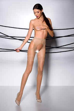 Колготки с открытым доступом TIOPEN 002 beige 1/2 (20 den) - Passion