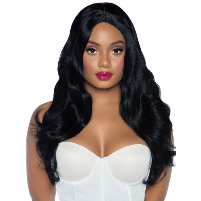 Жіноча довга хвиляста перука Leg Avenue, чорна, 68.5 см