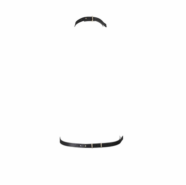 Портупея MAZE Bijoux Indiscrets з нашийником та одним перетином, чорна