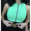 Топ GREEN TOP WITH ZIPPER AND WAISTBAND