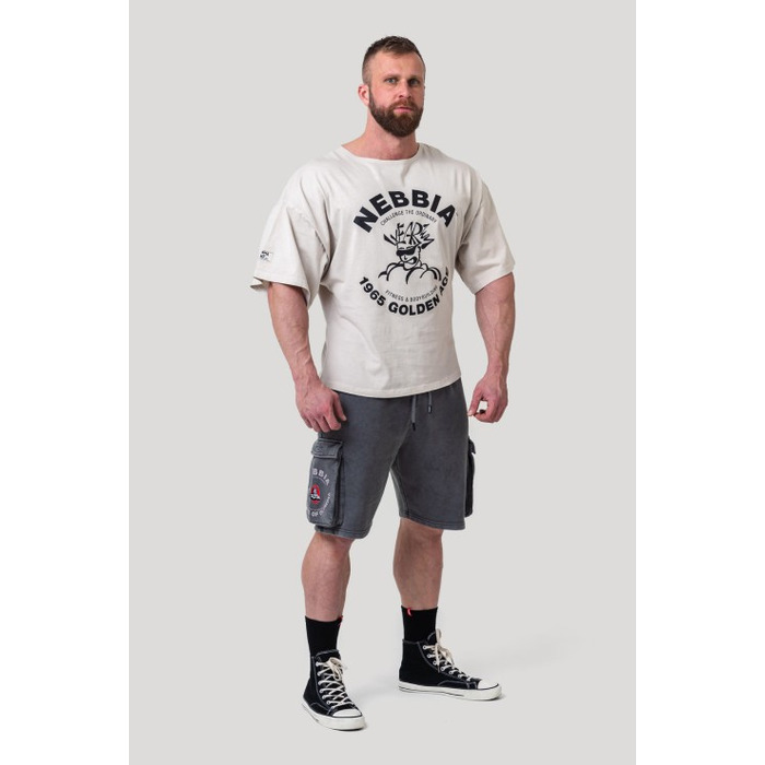 Футболка Nebbia Washed Rag Top GOLDEN AGE Light Grey 788