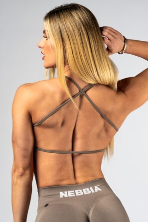 Топ Nebbia Open-Back Sports Bra POWER Light Brown ASH 890