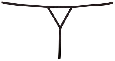 Трусики з декором у вигляді квітки Cottelli Collection зі стразами та перлиною, чорні, M/L