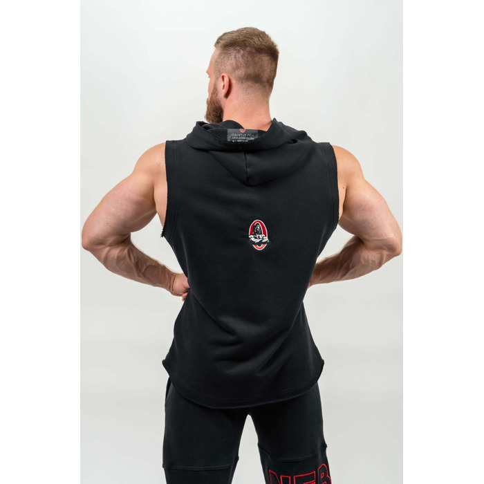 Безрукавка Nebbia Sleeveless Hoodie Sweatshirt IRON BEAST Black 710
