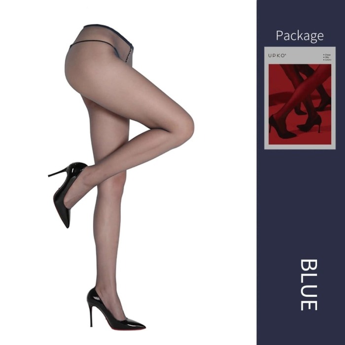 Колготы для БДСМ легко рвущиеся UPKO Tearable ультратонкие, синие, One Size