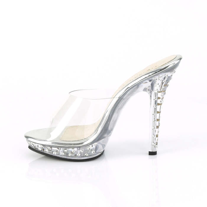 Шльопанці Lip-101SDT, каблук 5 дюймів, шльопанці 3/4 дюйма PF, прозорі