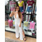 КОМБІНЕЗОН OVERALL White And Silver Leg Cuts 21359