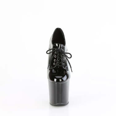 Туфли-оксфорды Craze-860 без каблука высотой 8 дюймов, с 3-дюймовым передним ремешком, со шнуровкой спереди, чёрные