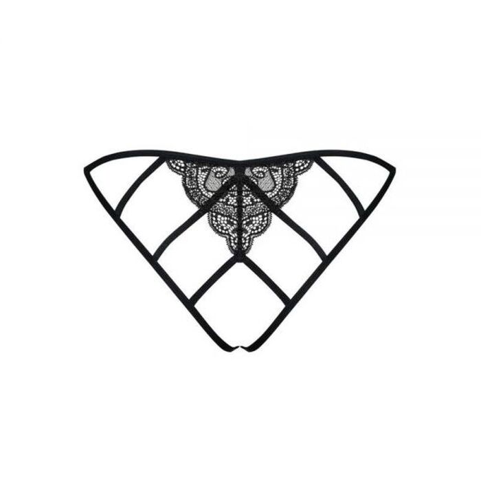 Трусики с интимным вырезом Obsessive MIAMOR S/M