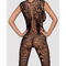 Комбинезон Obsessive c рисунком крыльев Bodystocking N112, черный, S\M