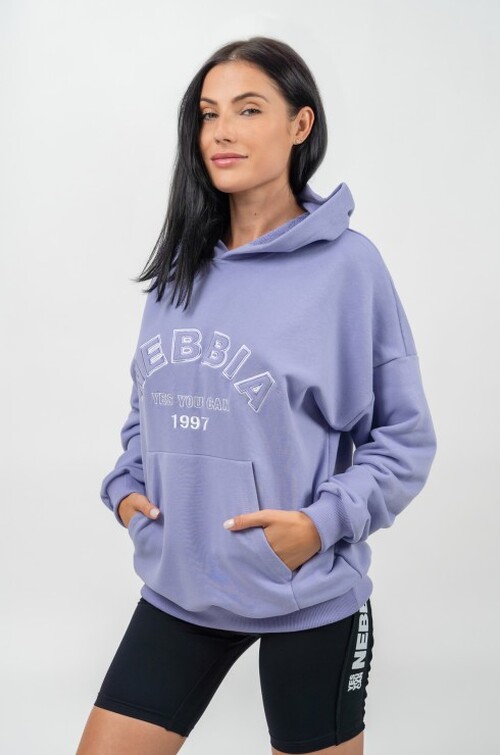Худі Nebbia Branded Oversized Hoodie Gym Rat Light Purple 256