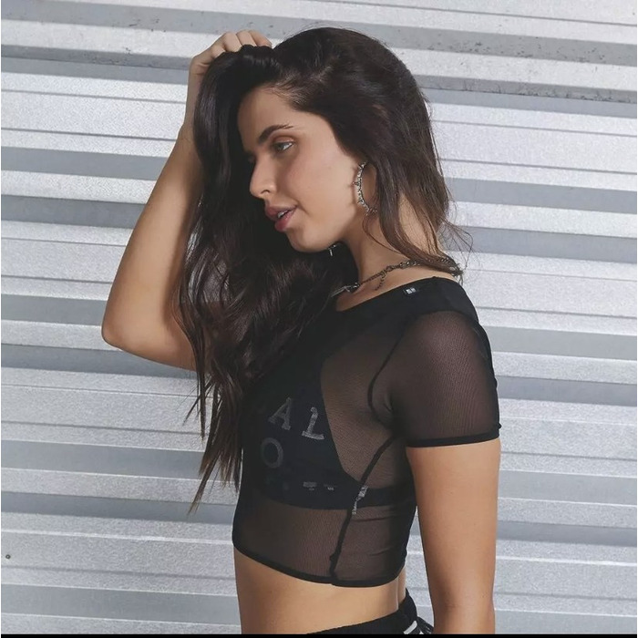 Топ Labellamafia CROPPED Logomania Black Tule 21181