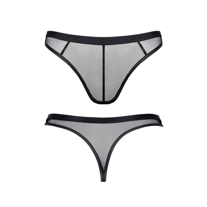 Чоловічі стрінги з еластичної сіточки Regnes Fetish Planet чорні, M