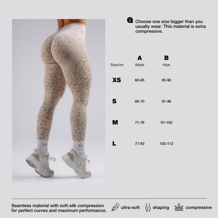 Легінси Nebbia Push-Up Compression Leopard Leggings PRIMAL Black Leopard 849