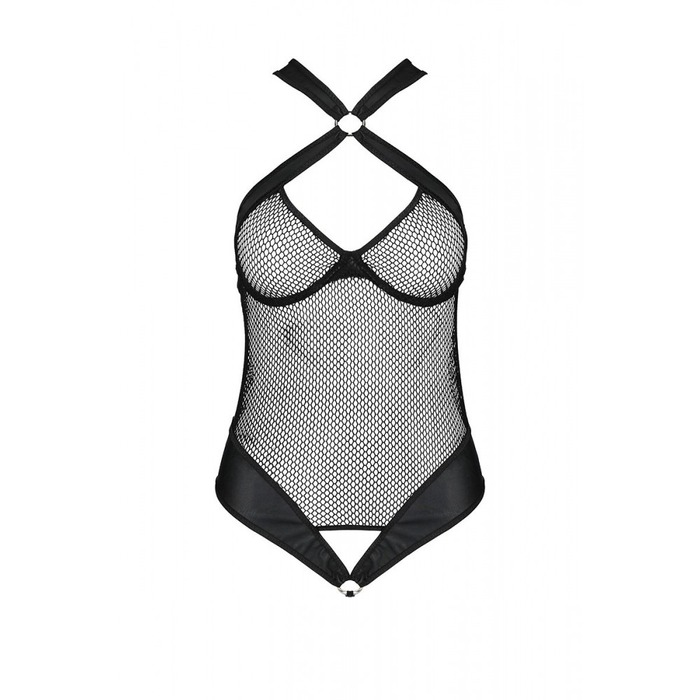 Боди с халтером и графическим узором Amanda Body black S/M-Passion