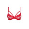 Мереживний бюстьє Obsessive 829-BRA-3 червоний, S/M