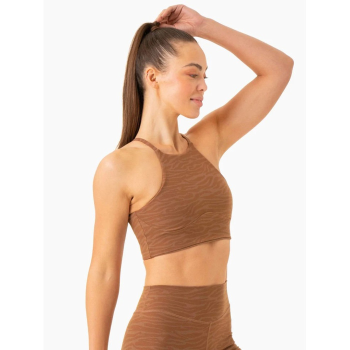 Топ Transform Reversible Sports Crop - Chocolate Zebra