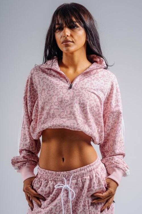 Кофта Nebbia Half-Zip Leopard Sweatshirt PRIMAL Pink Leopard 866