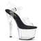 Босоножки Pleaser Sky-308, каблук 7 дюймов, ремешок на щиколотке шириной 2 3/4 дюйма, чёрный/прозрачный