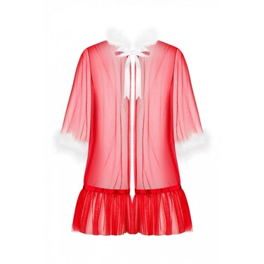 Пеньюар Новорічний Obsessive Santasia Peignoir S / M / L Red
