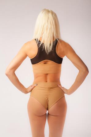 Костюм для пол денсу з вставками Бежевий