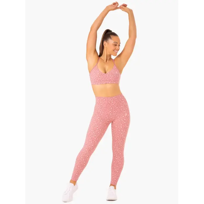 Леггинсы Ryderwear Hybrid Full Length Leggings - Pink Leopard