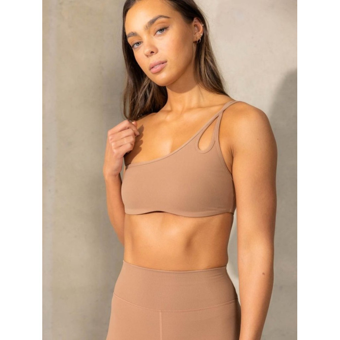 Топ Ryderwear Empower One Shoulder Sports Bra - Mocha